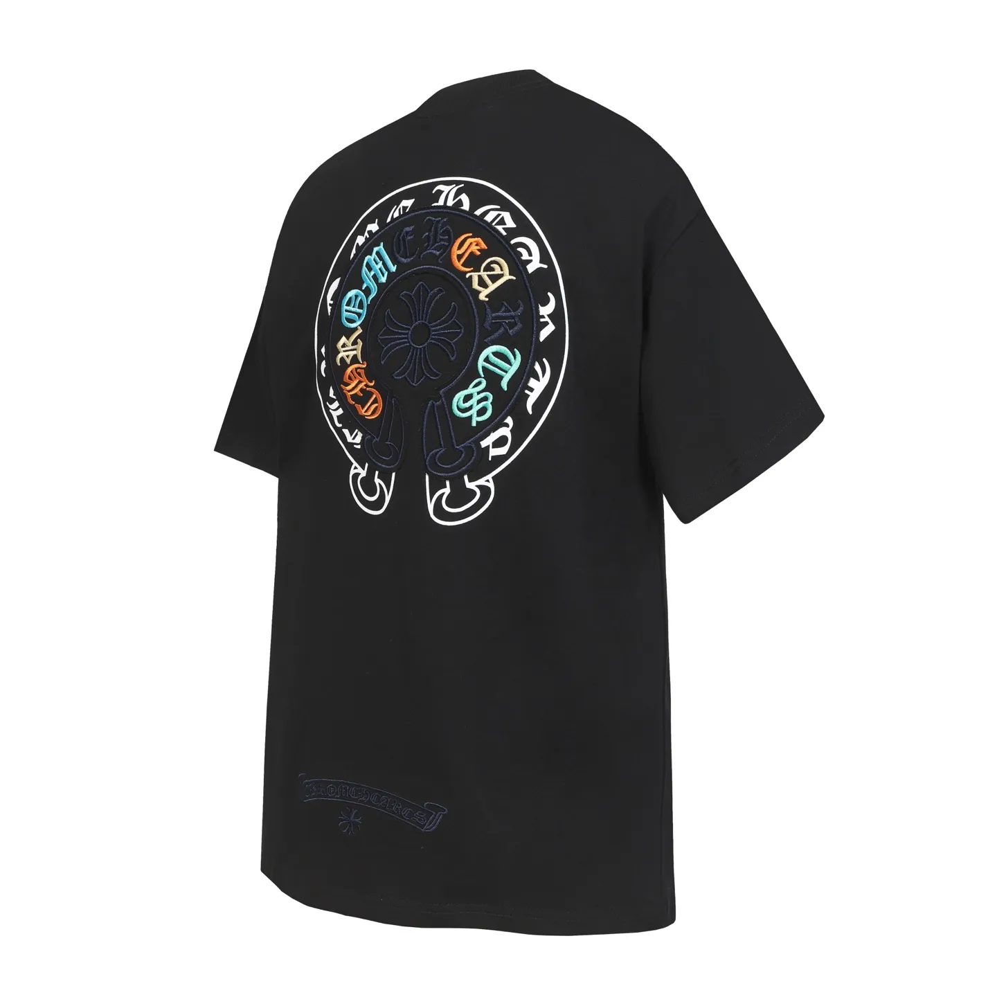 P180 Chrome Hearts CH Chrome Hearts Heavy Industry Horseshoe Sanskrit appliqué embroidered short-sleeved T-shirt Use imported Tajima machine embroidery Correctly configured Black 2025 Chrome Hearts nylon bag authentic packaging 260 grams of custom-dyed double-yarn cotton Large version Loose and stylish Differentiated from low version slim and long version The upper body pulls the hips 100% commitment: top quality Do not make fast food The highest version on the market Top quality - different from the ordinary versions in the market If you care about quality You must also respect the price. Absolutely zero after-sales service. The return rate so far is 0. It’s hard not to love the style. - 260g custom-dyed double yarn fabric. - Correct high-density main mark, washed tag, hand-sewn.